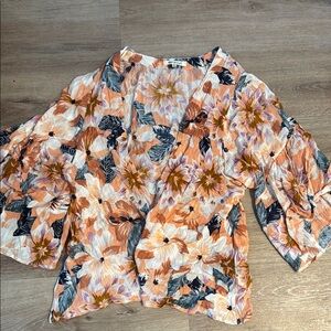 Floral Kimono Sleeve Top